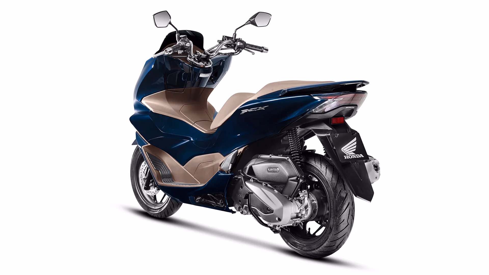 PCX azul vista lateral traseira esquerda - 3 de 12